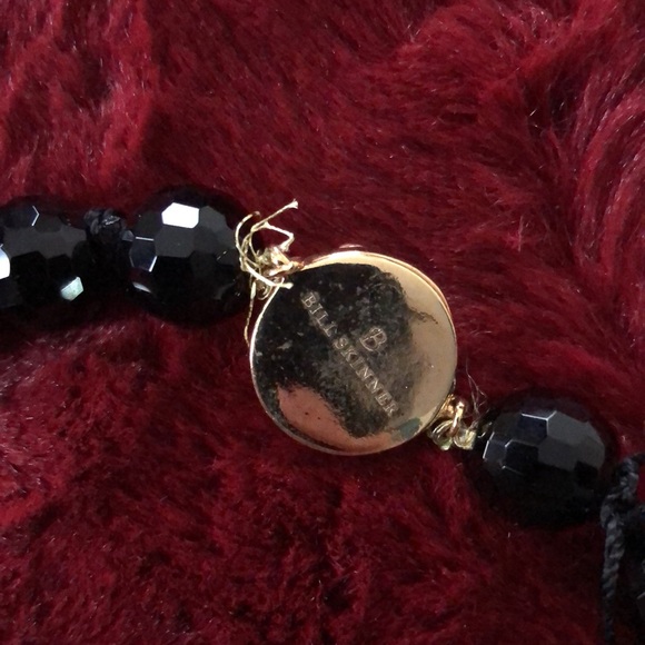 ENGLAND Designer BILL SKINNER  3D LION HEAD & Faceted French Jet Necklace - Picture 4 of 5